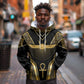 Egypt Winged Sun Hoodie Ancient Mythology Golden Ankh