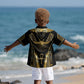 Egypt Winged Sun Kid Hawaiian Shirt Ancient Mythology Golden Ankh DT05