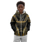 Egypt Winged Sun Kid Hoodie Ancient Mythology Golden Ankh