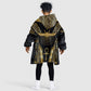 Egypt Winged Sun Kid Wearable Blanket Hoodie Ancient Mythology Golden Ankh