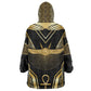 Egypt Winged Sun Kid Wearable Blanket Hoodie Ancient Mythology Golden Ankh