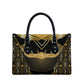Egypt Winged Sun Leather Bag Ancient Mythology Golden Ankh