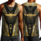 Egypt Winged Sun Men Tank Top Ancient Mythology Golden Ankh