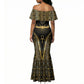 Egypt Winged Sun Mermaid Dress Ancient Mythology Golden Ankh