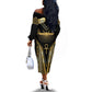 Egypt Winged Sun Off The Shoulder Long Sleeve Dress Ancient Mythology Golden Ankh