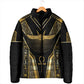 Egypt Winged Sun Padded Jacket Ancient Mythology Golden Ankh