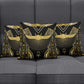 Egypt Winged Sun Pillow Cover Ancient Mythology Golden Ankh