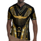Egypt Winged Sun Rugby Jersey Ancient Mythology Golden Ankh