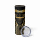 Egypt Winged Sun Skinny Tumbler Ancient Mythology Golden Ankh