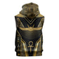 Egypt Winged Sun Sleeveless Hoodie Ancient Mythology Golden Ankh