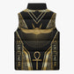 Egypt Winged Sun Sleeveless Puffer Jacket Ancient Mythology Golden Ankh