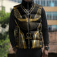 Egypt Winged Sun Sleeveless Puffer Jacket Ancient Mythology Golden Ankh