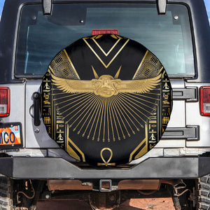 Egypt Winged Sun Spare Tire Cover Ancient Mythology Golden Ankh