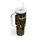 Egypt Winged Sun Tumbler With Handle Ancient Mythology Golden Ankh