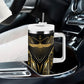 Egypt Winged Sun Tumbler With Handle Ancient Mythology Golden Ankh