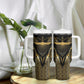 Egypt Winged Sun Tumbler With Handle Ancient Mythology Golden Ankh