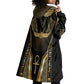Egypt Winged Sun Wearable Blanket Hoodie Ancient Mythology Golden Ankh