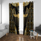 Egypt Winged Sun Window Curtain Ancient Mythology Golden Ankh