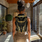 Egypt Winged Sun Women Sleeveless Polo Shirt Ancient Mythology Golden Ankh