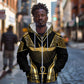 Egypt Winged Sun Zip Hoodie Ancient Mythology Golden Ankh