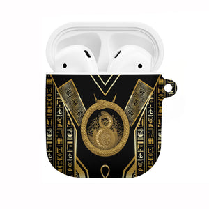 Egypt Ouroboros AirPods Case Ancient Mythology Infinity Serpent Gold
