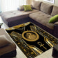 Egypt Ouroboros Area Rug Ancient Mythology Infinity Serpent Gold