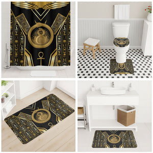 Egypt Ouroboros Bathroom Set Ancient Mythology Infinity Serpent Gold
