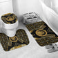 Egypt Ouroboros Bathroom Set Ancient Mythology Infinity Serpent Gold