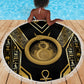 Egypt Ouroboros Beach Blanket Ancient Mythology Infinity Serpent Gold