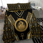 Egypt Ouroboros Bedding Set Ancient Mythology Infinity Serpent Gold