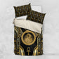 Egypt Ouroboros Bedding Set Ancient Mythology Infinity Serpent Gold