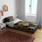 Egypt Ouroboros Bedding Set Ancient Mythology Infinity Serpent Gold