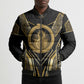 Egypt Ouroboros Bomber Puffer Jacket Ancient Mythology Infinity Serpent Gold