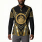 Egypt Ouroboros Button Sweatshirt Ancient Mythology Infinity Serpent Gold