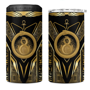 Egypt Ouroboros 4 in 1 Can Cooler Tumbler Ancient Mythology Infinity Serpent Gold