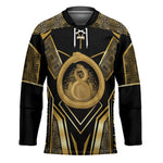 Egypt Ouroboros Hockey Jersey Ancient Mythology Infinity Serpent Gold