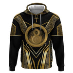 Egypt Ouroboros Hoodie Ancient Mythology Infinity Serpent Gold
