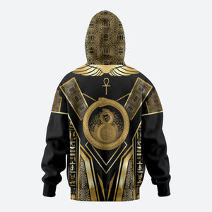 Egypt Ouroboros Hoodie Ancient Mythology Infinity Serpent Gold