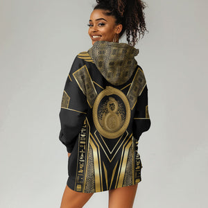 Egypt Ouroboros Hoodie Dress Ancient Mythology Infinity Serpent Gold