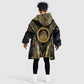 Egypt Ouroboros Kid Wearable Blanket Hoodie Ancient Mythology Infinity Serpent Gold