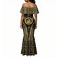 Egypt Ouroboros Mermaid Dress Ancient Mythology Infinity Serpent Gold
