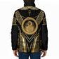 Egypt Ouroboros Padded Jacket Ancient Mythology Infinity Serpent Gold