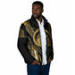 Egypt Ouroboros Padded Jacket Ancient Mythology Infinity Serpent Gold