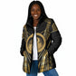 Egypt Ouroboros Padded Jacket Ancient Mythology Infinity Serpent Gold