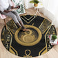 Egypt Ouroboros Round Carpet Ancient Mythology Infinity Serpent Gold