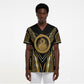 Egypt Ouroboros Scrub Top Ancient Mythology Infinity Serpent Gold