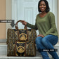 Egypt Ouroboros Travel Bag Ancient Mythology Infinity Serpent Gold