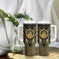 Egypt Ouroboros Tumbler With Handle Ancient Mythology Infinity Serpent Gold