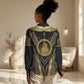 Egypt Ouroboros Women Casual Shirt Ancient Mythology Infinity Serpent Gold