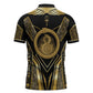 Egypt Ouroboros Zipper Polo Shirt Ancient Mythology Infinity Serpent Gold